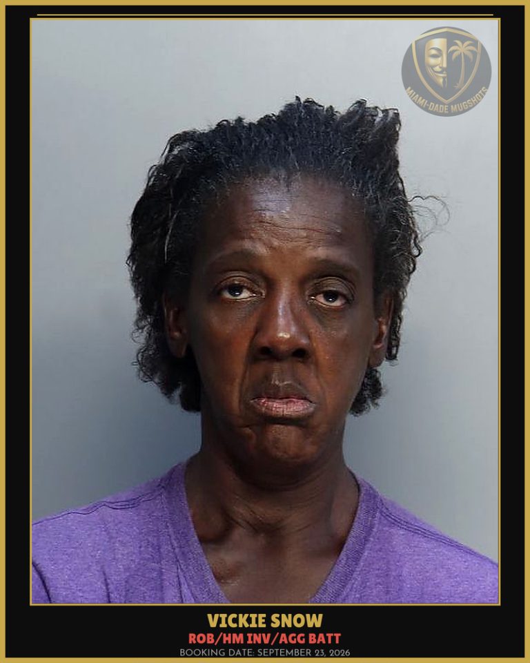 Snow Vickie Denise Arrested – ROB/HM INV/AGG BATT – Miami-Dade County (September 23, 2026)