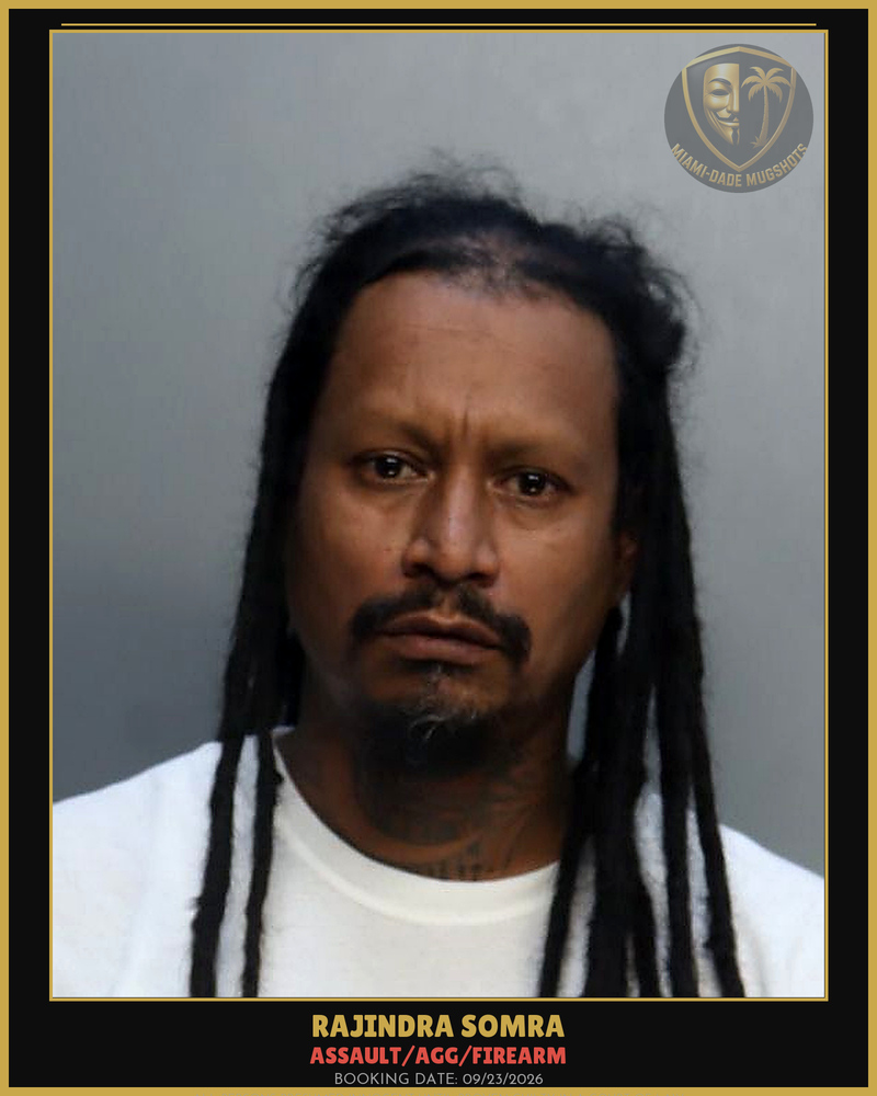 Somra Rajindra Arrested – Assault/Agg/Firearm – Miami-Dade County (Unknown)