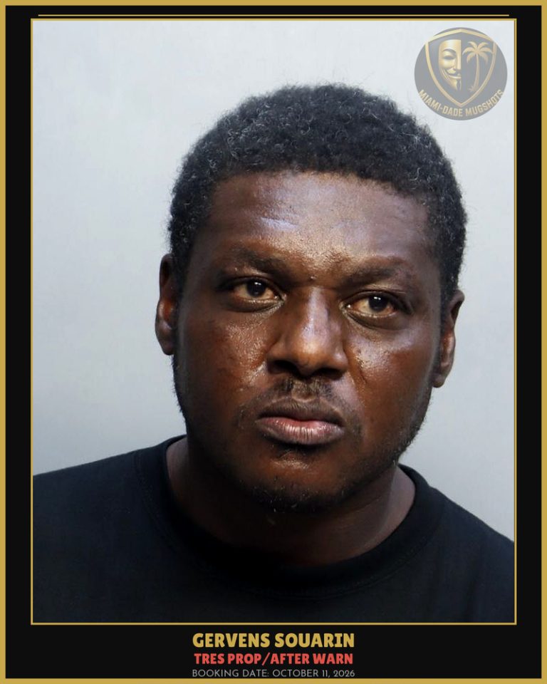 Souarin Gervens  Lee Arrested – TRES PROP/AFTER WARN – Miami-Dade County (October 11, 2026)