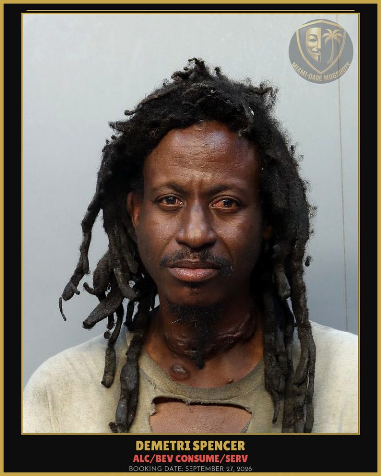 Spencer Demetri Lamont Arrested – ALC/BEV CONSUME/SERV – Miami-Dade County (September 27, 2026)