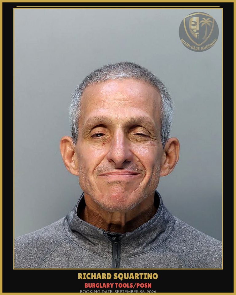 Squartino Richard Albert Arrested – BURGLARY TOOLS/POSN – Miami-Dade County (September 26, 2026)