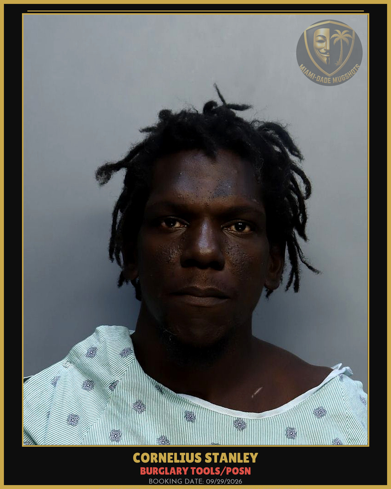 Stanley Cornelius John Arrested – Burglary Tools/Posn – Miami-Dade County (Unknown)