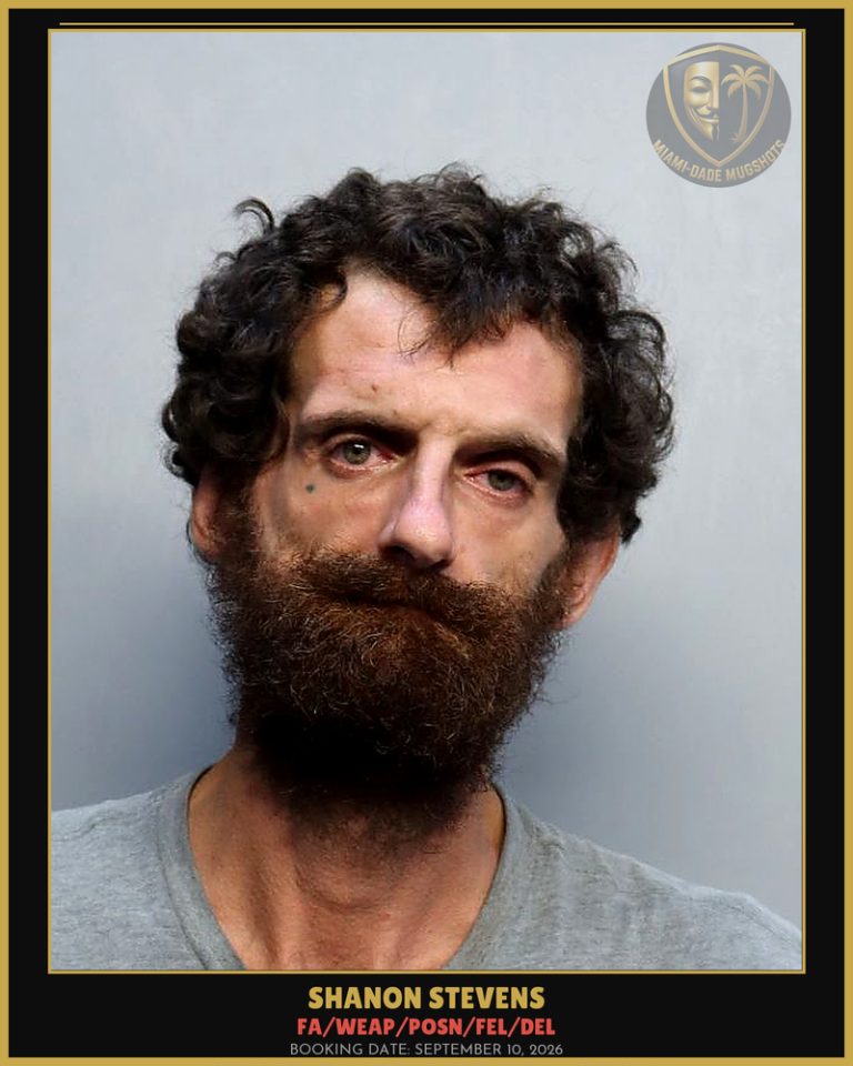 Stevens Shanon  Lee Arrested – FA/WEAP/POSN/FEL/DEL – Miami-Dade County (September 10, 2026)