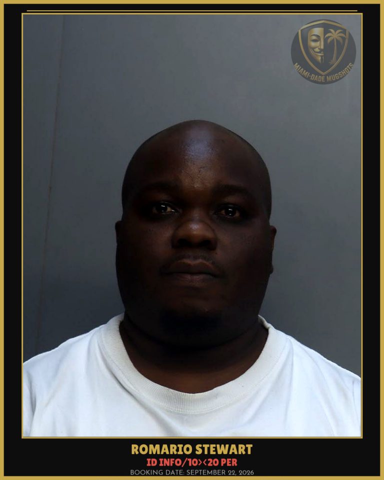 Stewart Romario  Cornel Arrested – ID INFO/10><20 PER – Miami-Dade County (September 22, 2026)