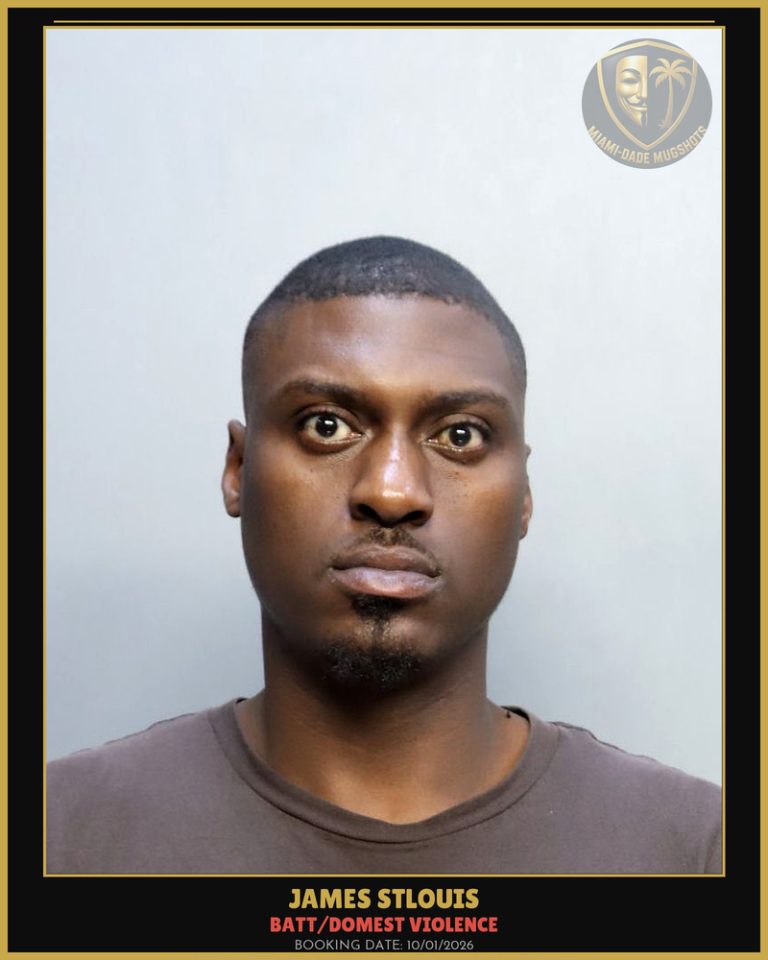 Stlouis James Arrested – BATT/DOMEST VIOLENCE – Miami-Dade County (Unknown)