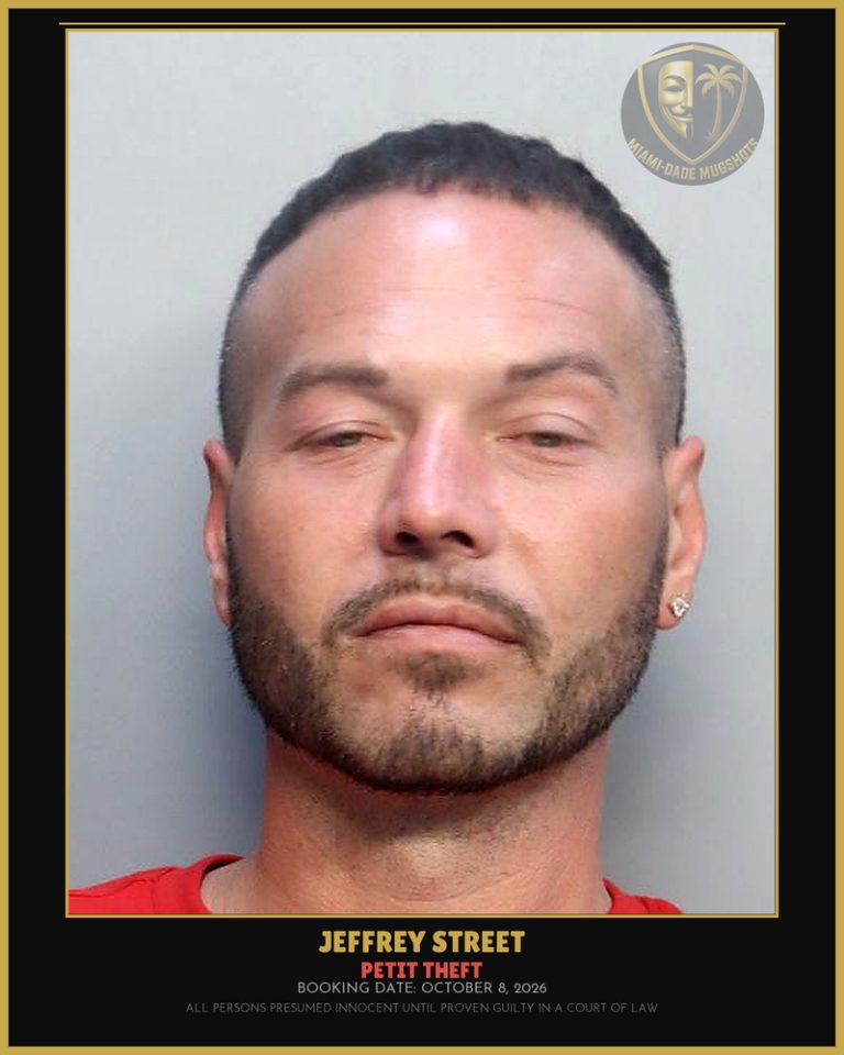 Street Jeffrey  Allan Arrested – PETIT THEFT – Miami-Dade County (October 8, 2026)