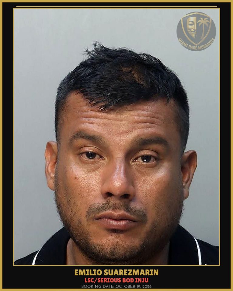 Suarezmarin Emilio Arrested – LSC/SERIOUS BOD INJU – Miami-Dade County (October 19, 2026)