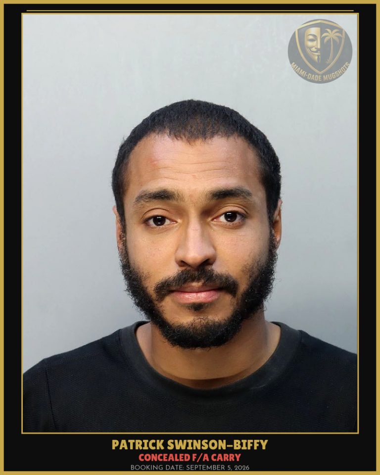 Swinson-Biffy Patrick Arrested – CONCEALED F/A CARRY – Miami-Dade County (September 5, 2026)