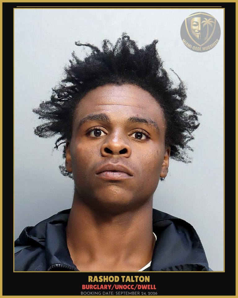 Talton Rashod Tavaris Arrested – BURGLARY/UNOCC/DWELL – Miami-Dade County (September 24, 2026)