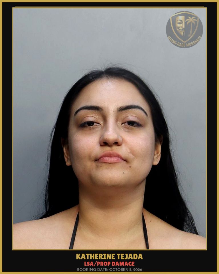 Tejada Katherine Andrea Arrested – LSA/PROP DAMAGE – Miami-Dade County (October 5, 2026)