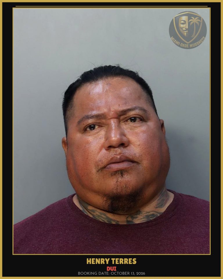 Terres Henry  Alexander Arrested – DUI – Miami-Dade County (October 13, 2026)