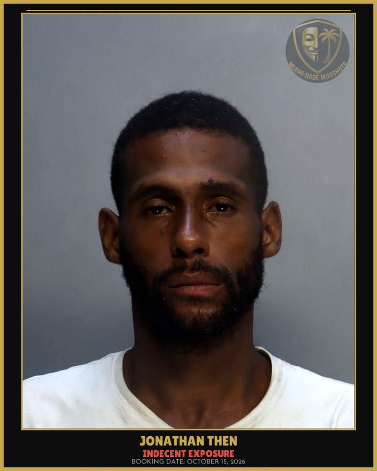 Then Jonathan Arrested – INDECENT EXPOSURE – Miami-Dade County (October 15, 2026)