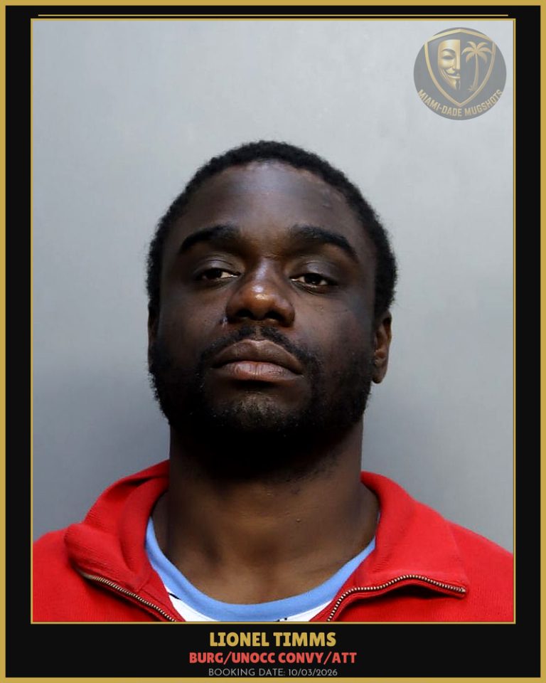 Timms Lionel Melaki Arrested – BURG/UNOCC CONVY/ATT – Miami-Dade County (Unknown)