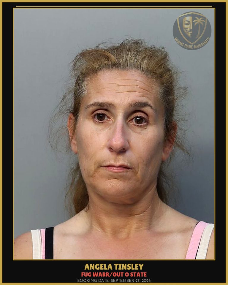 Tinsley Angela Michelle Arrested – FUG WARR/OUT O STATE – Miami-Dade County (September 27, 2026)