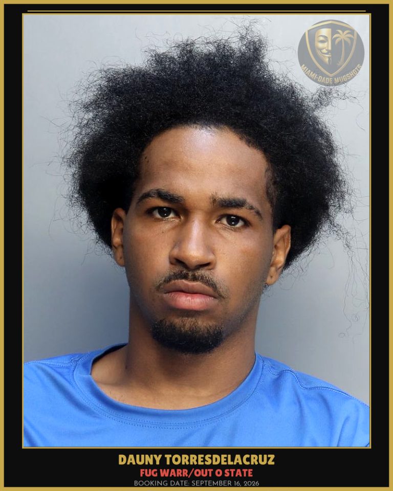 Torresdelacruz Dauny Arrested – FUG WARR/OUT O STATE – Miami-Dade County (September 16, 2026)