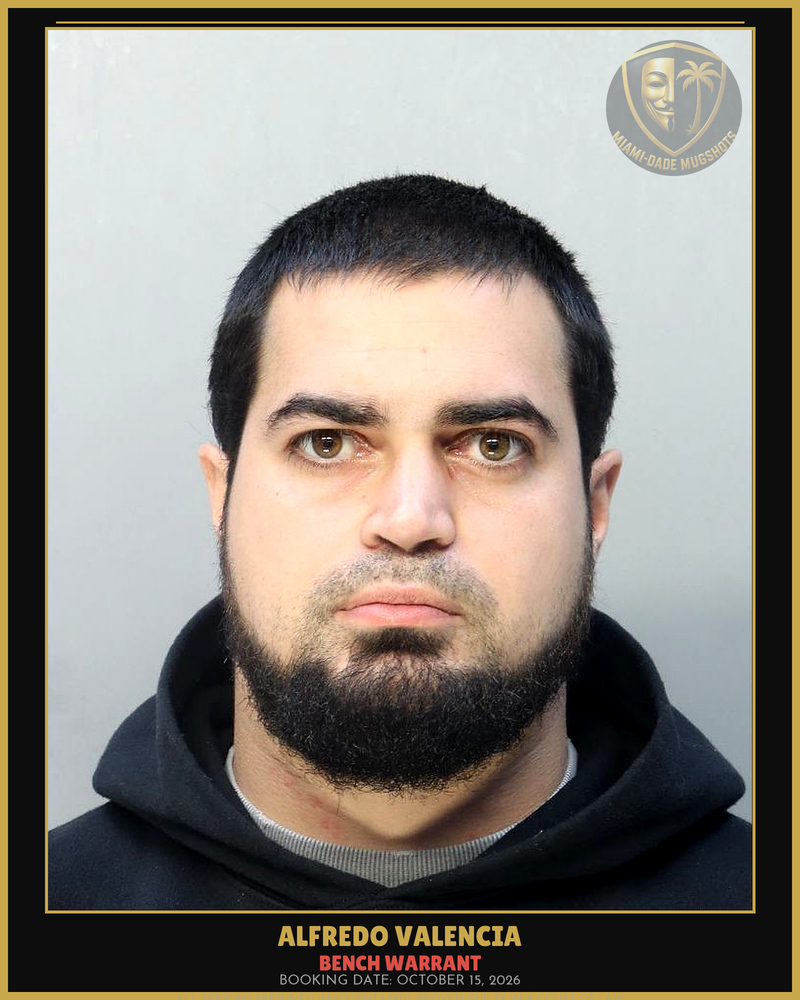 Valencia Alfredo Jesus Arrested – Bench Warrant – Miami-Dade County (October 15, 2026)