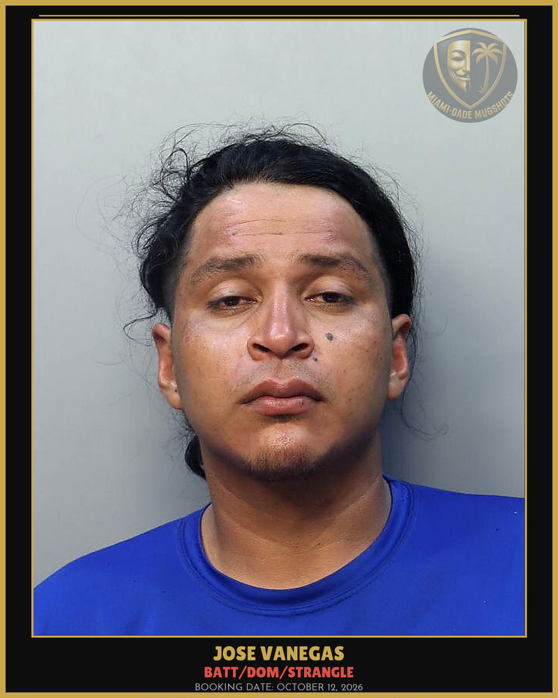 Vanegas Jose Arrested – Batt/Dom/Strangle – Miami-Dade County (October 12, 2026)