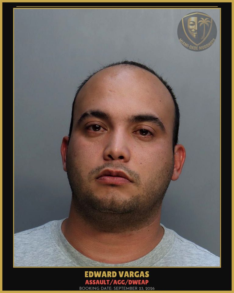 Vargas Edward Paolo Arrested – ASSAULT/AGG/DWEAP – Miami-Dade County (September 23, 2026)