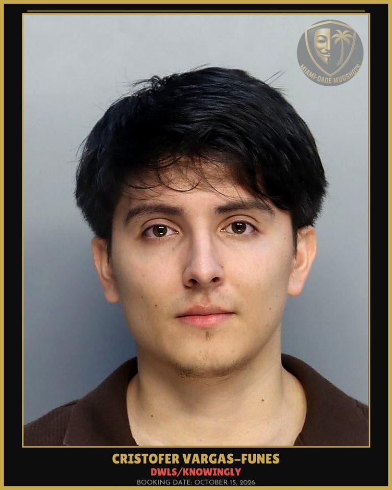Vargas-Funes Cristofer  Jafet Arrested – DWLS/KNOWINGLY – Miami-Dade County (October 15, 2026)