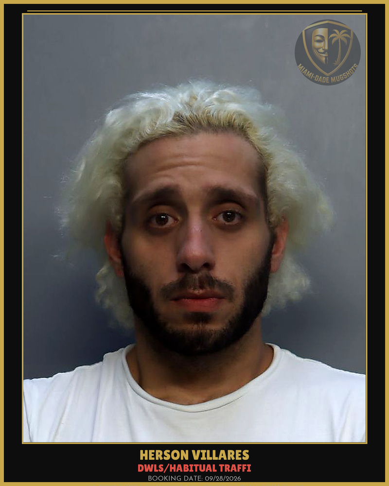 Villares Herson Ramon Arrested – Dwls/Habitual Traffi – Miami-Dade County (Unknown)