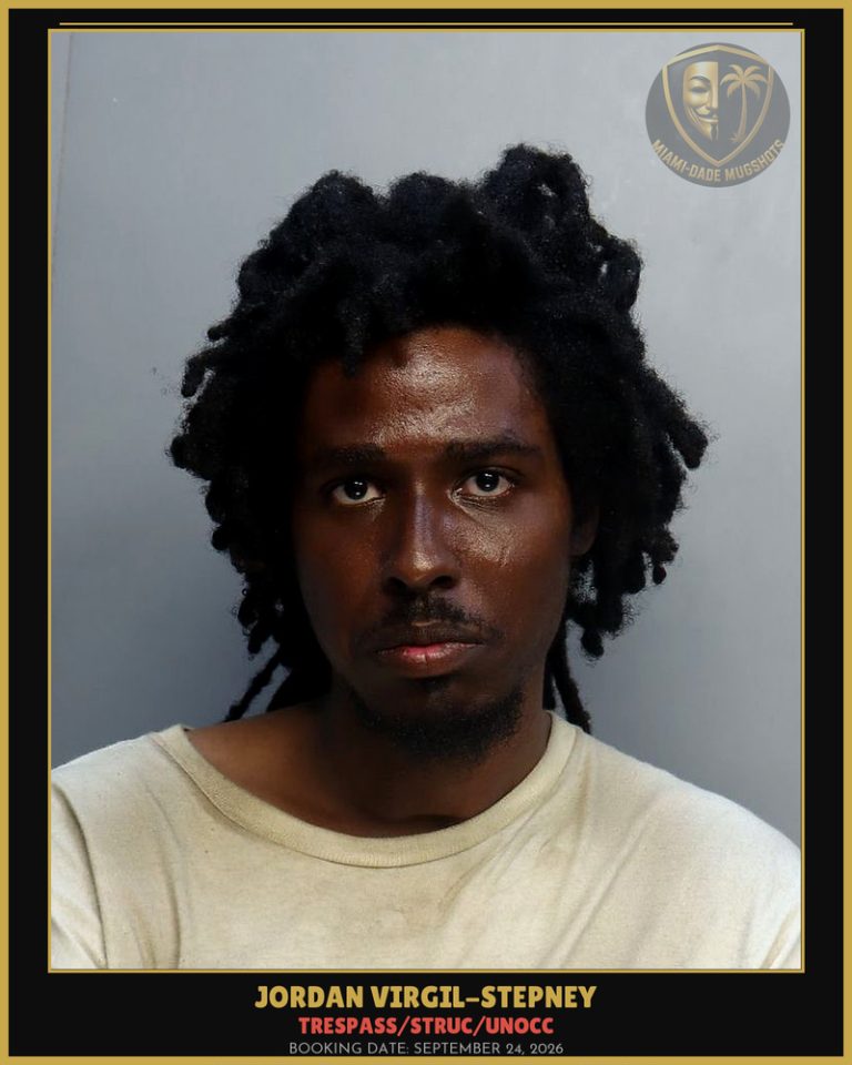 Virgil-Stepney Jordan Arrested – TRESPASS/STRUC/UNOCC – Miami-Dade County (September 24, 2026)