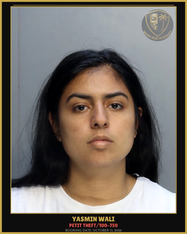 Wali Yasmin Arrested – PETIT THEFT/100-750 – Miami-Dade County (October 13, 2026)