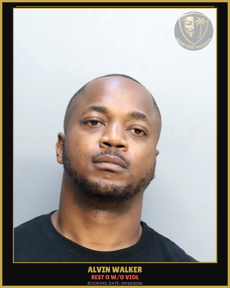 Walker Alvin Bernard Arrested – Rest O W/O Viol – Miami-Dade County (Unknown)