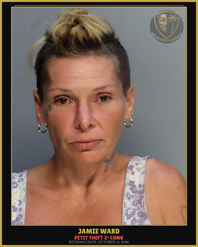 Ward Jamie  Lee Arrested – PETIT THEFT 2> CONV – Miami-Dade County (October 14, 2026)