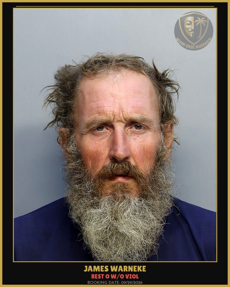 Warneke James John Arrested – REST O W/O VIOL – Miami-Dade County (Unknown)