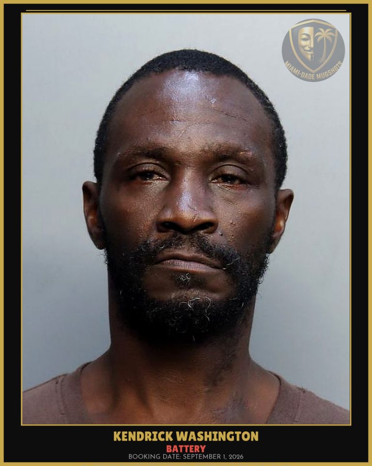 Washington Kendrick Arrested – BATTERY – Miami-Dade County (September 1, 2026)