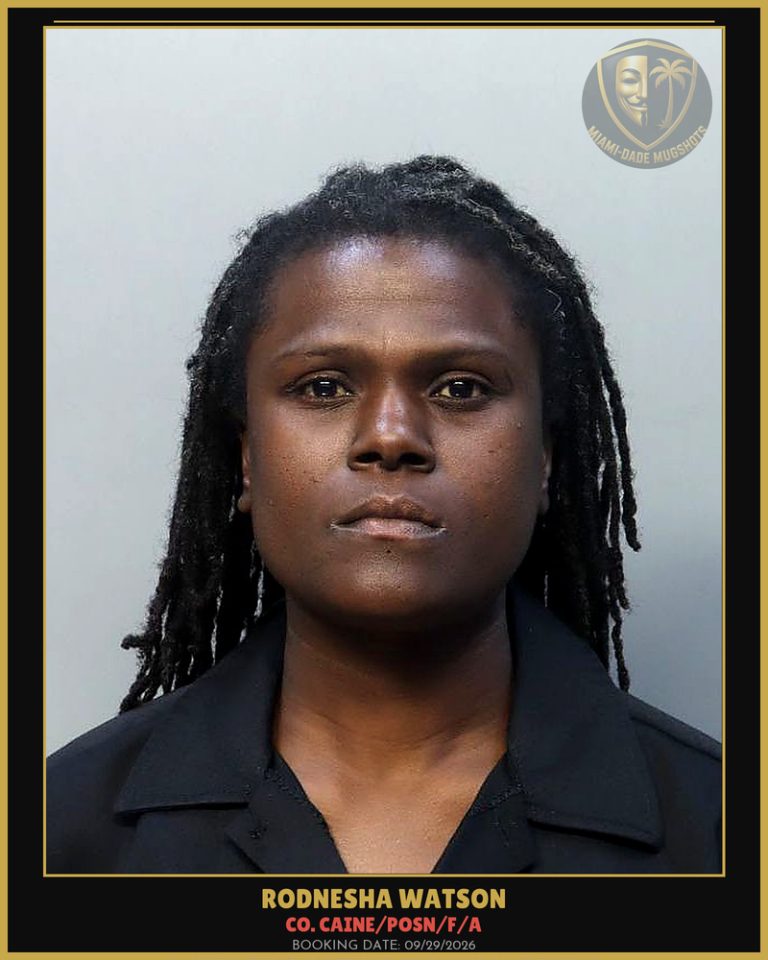Watson Rodnesha Lenora Arrested – Co. Caine/POSN/F/A – Miami-Dade County (Unknown)