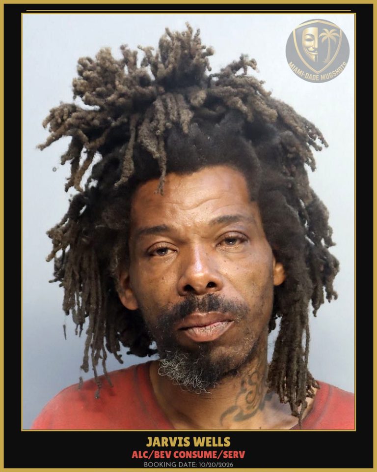 Wells Jarvis Arrested – ALC/BEV CONSUME/SERV – Miami-Dade County (Unknown)