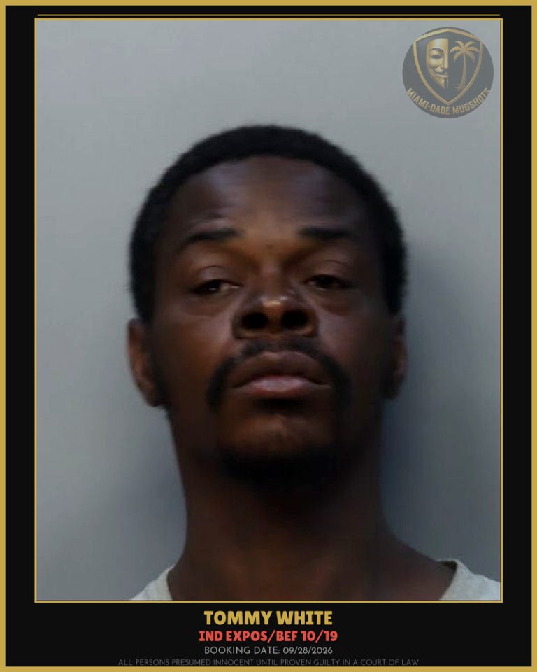 White Tommy Arrested – IND EXPOS/BEF 10/19 – Miami-Dade County (Unknown)