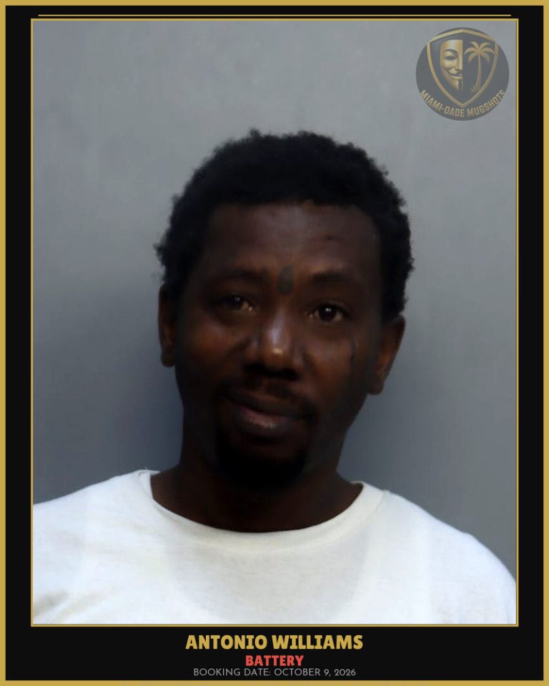 Williams Antonio Arrested – BATTERY – Miami-Dade County (October 9, 2026)