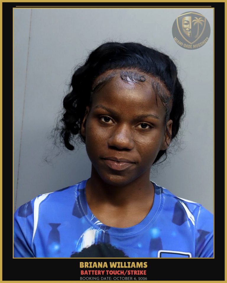 Williams Briana  Lakia Arrested – BATTERY TOUCH/STRIKE – Miami-Dade County (October 6, 2026)