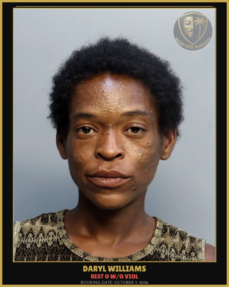 Williams Daryl  Shea Arrested – REST O W/O VIOL – Miami-Dade County (October 7, 2026)
