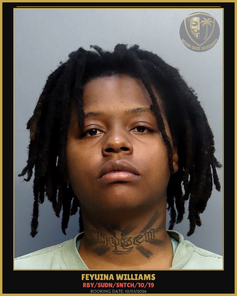 Williams Feyuina Unique Arrested – RBY/SUDN/SNTCH/10/19 – Miami-Dade County (Unknown)
