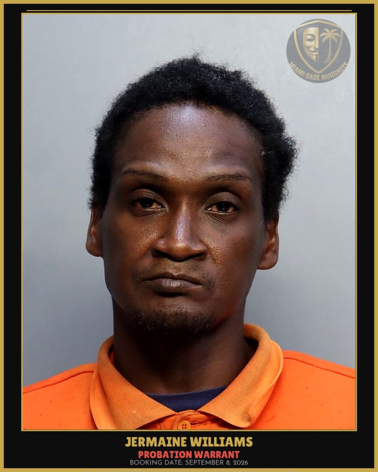 Williams Jermaine Arrested – PROBATION WARRANT – Miami-Dade County (September 8, 2026)