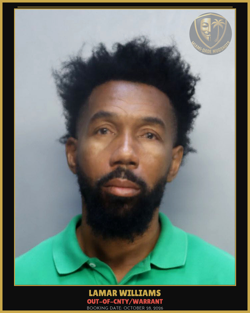 Williams Lamar Myshon Arrested – Out-Of-Cnty/Warrant – Miami-Dade County (October 28, 2026)