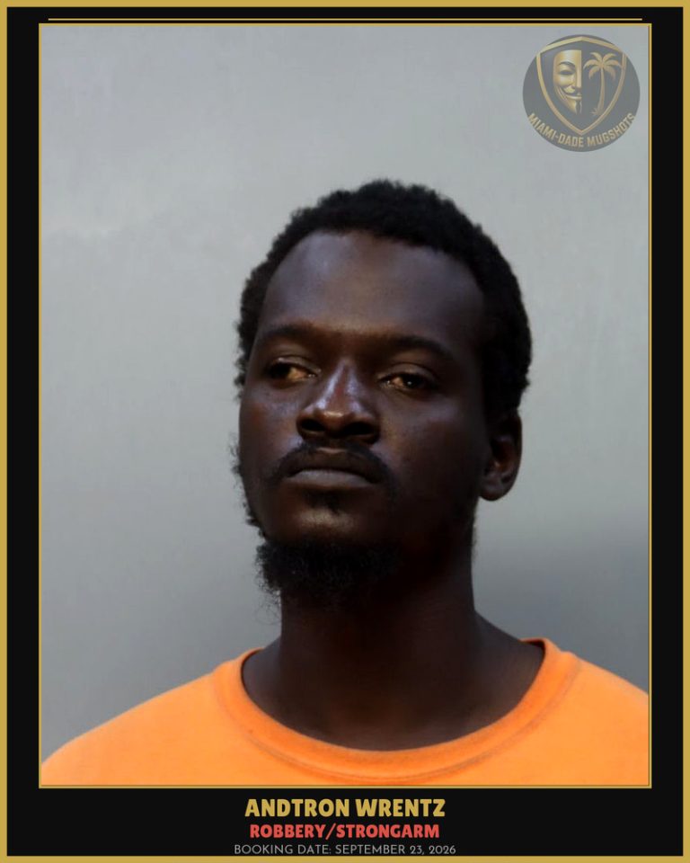 Wrentz Andtron Rakim Arrested – ROBBERY/STRONGARM – Miami-Dade County (September 23, 2026)