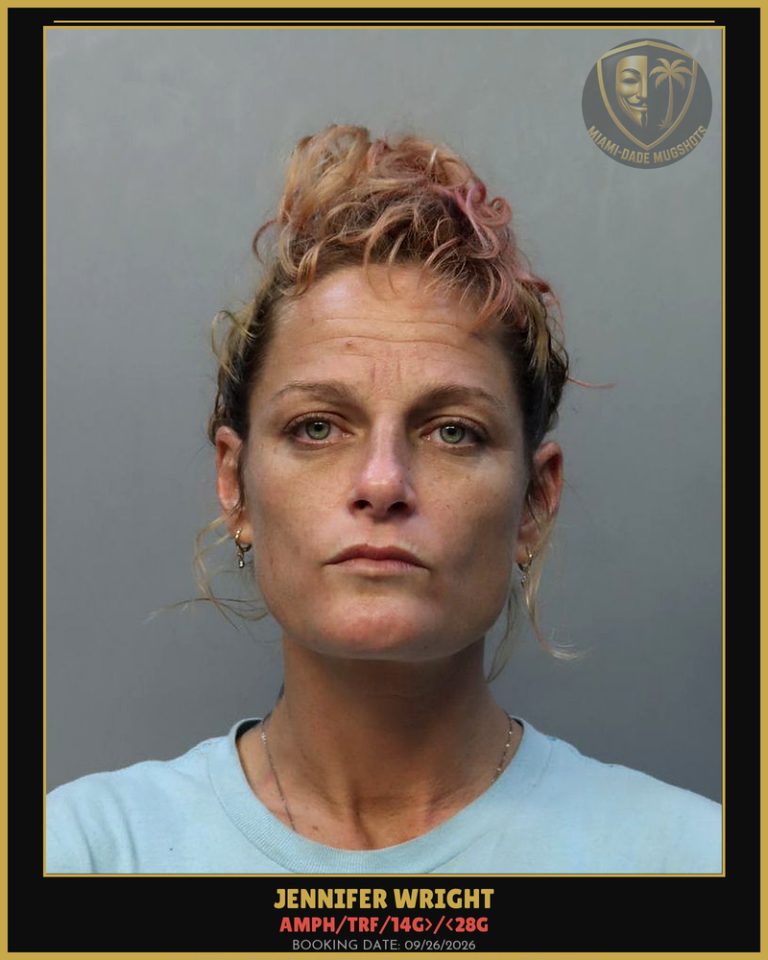 Wright Jennifer  Maria Arrested – AMPH/TRF/14G>/<28G – Miami-Dade County (Unknown)