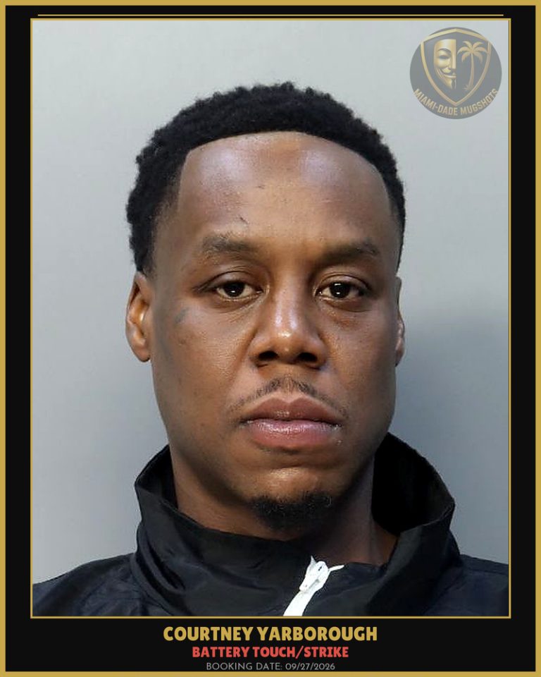 Yarborough Courtney Arrested – BATTERY TOUCH/STRIKE – Miami-Dade County (Unknown)