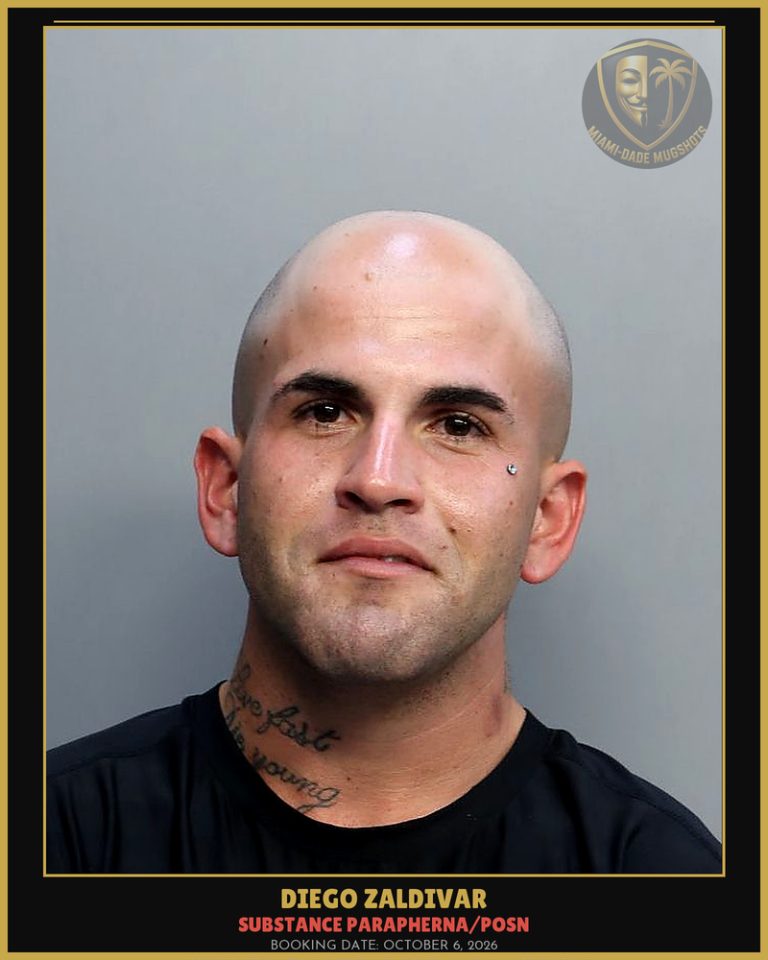 Zaldivar Diego  Ramonabinad Arrested – SUBSTANCE PARAPHERNA/POSN – Miami-Dade County (October 6, 2026)