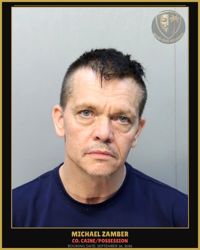 Zamber Michael Glen Arrested – Co. Caine/POSSESSION – Miami-Dade County (September 26, 2026)