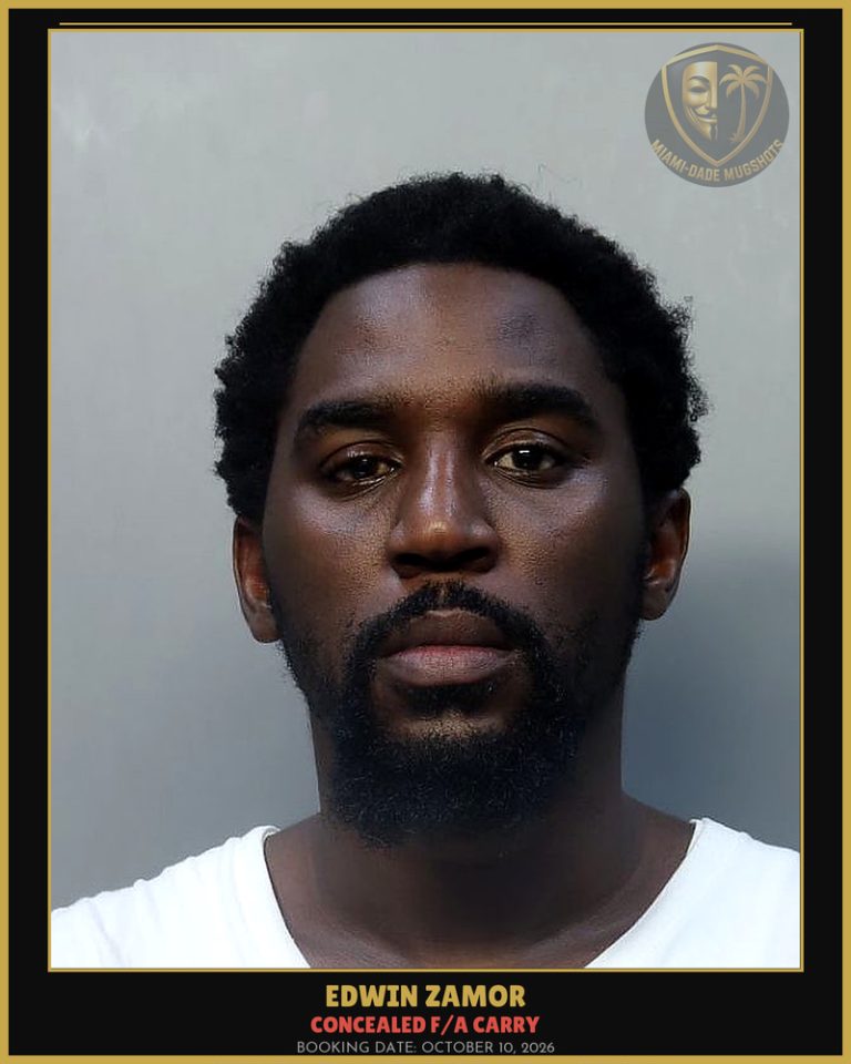 Zamor Edwin Arrested – CONCEALED F/A CARRY – Miami-Dade County (October 10, 2026)