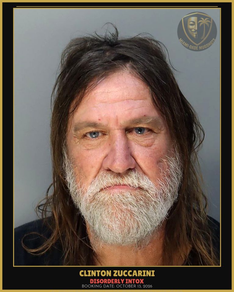 Zuccarini Clinton  B Arrested – DISORDERLY INTOX – Miami-Dade County (October 13, 2026)